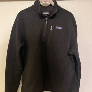 Patagonia better sweater men’s size medium black 1/4 zip pullover